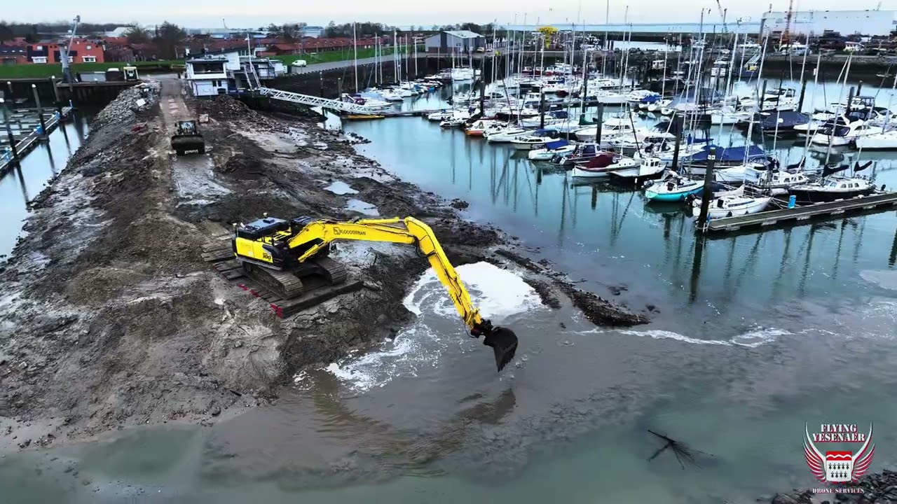 Werkzaamheden jachthaven Yerseke 7-1-2025
