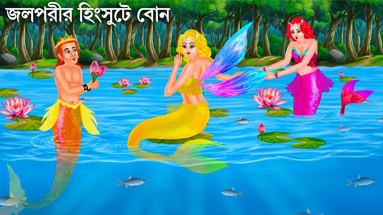 জলপরীর জাদুর ডানা ও সৎ বোন | Jalpari Cartoon | SORNO JOLPORIR DANA | Notun Bangla Golpo | Jolpori