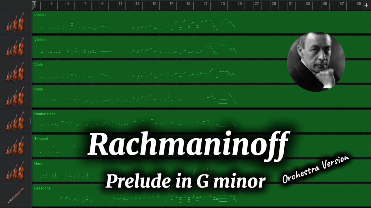 Rachmaninoff prelude Op. 23 No. 5 in G minor recreated in GarageBand!