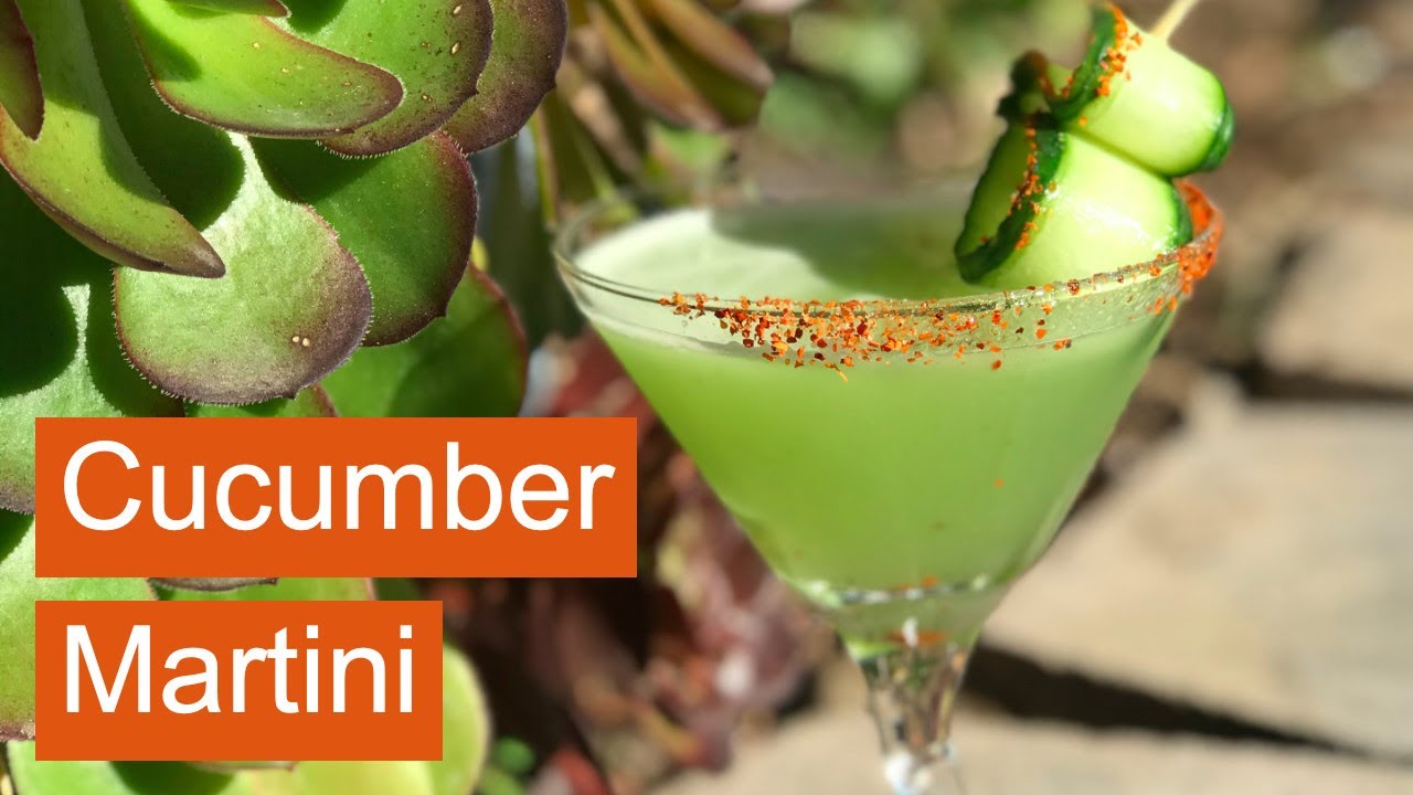 How to make the best CUCUMBER MARTINI - easy vodka recipe - Cucumber cocktail!