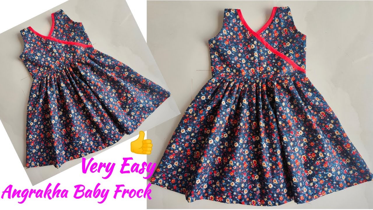 3-4 year Angrakha Baby frock cutting and stitching Cutting and Stitching for 3-4 Year Baby Girl