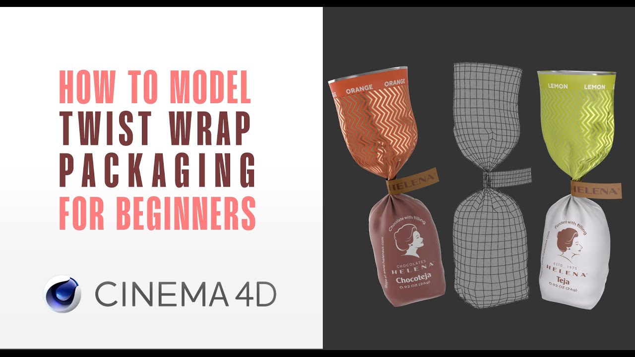 How to Model Twist Wrap Packaging in Cinema 4D 2025 for beginners