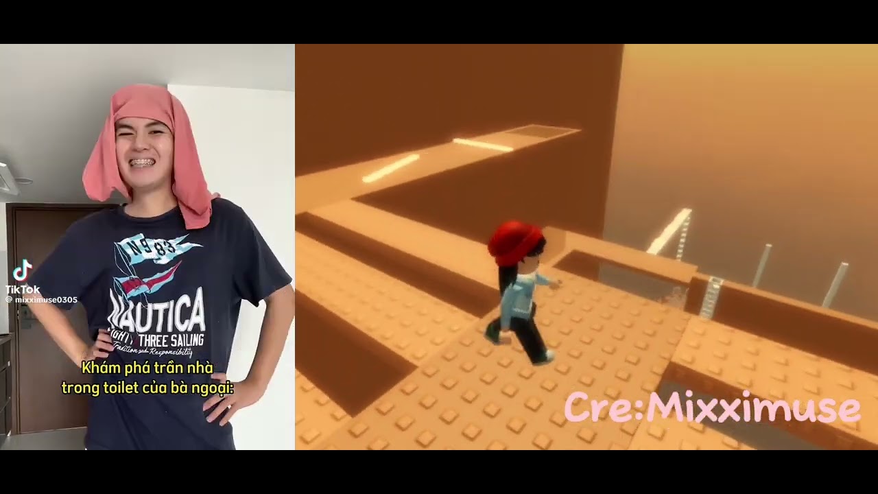 Chơi parkour Roblox kể chuyện Cre:Mixximuse | LinnaYT |