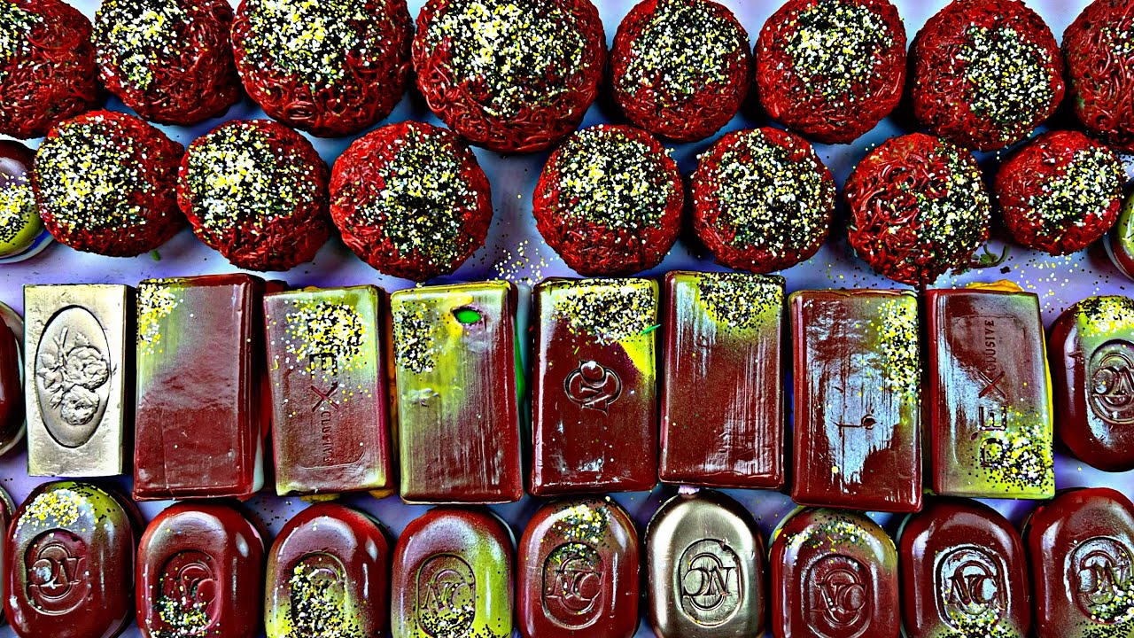 Crushing soap boxes with plasticine ❤️soap balls ❤️