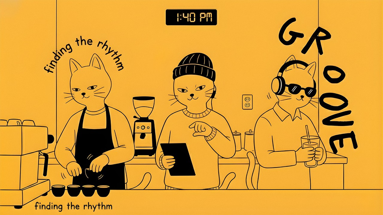 Playlist  자연스럽게 업무 리듬 타게 되는 그루브 😎  #GROOVE · #JAZZHOP  매장음악 · 카페 · 작업 · 집중 · 노동요