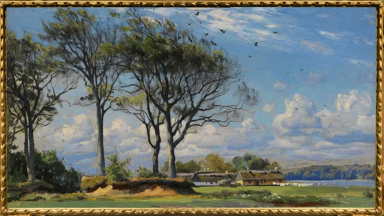 4K UHD Art Screensaver for TV with Frame | Bright Spring Day Paintings TV Slideshow | No Sound