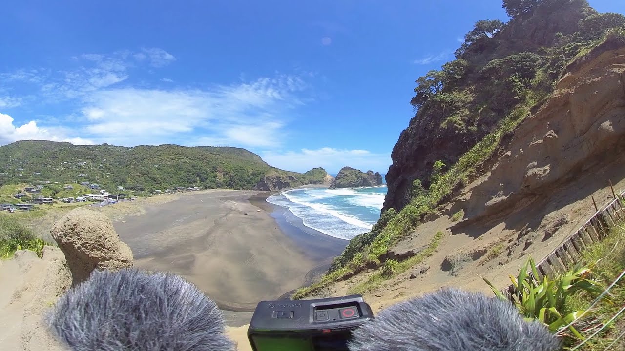 Lion Rock climb 360 degrees video / Auckland 360 degrees / Piha Beach in West Auckland 360 degrees