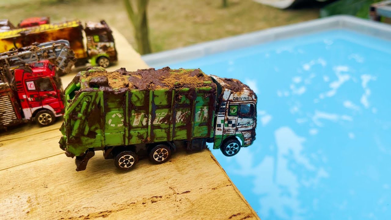 Dirty Toy Trucks Washed