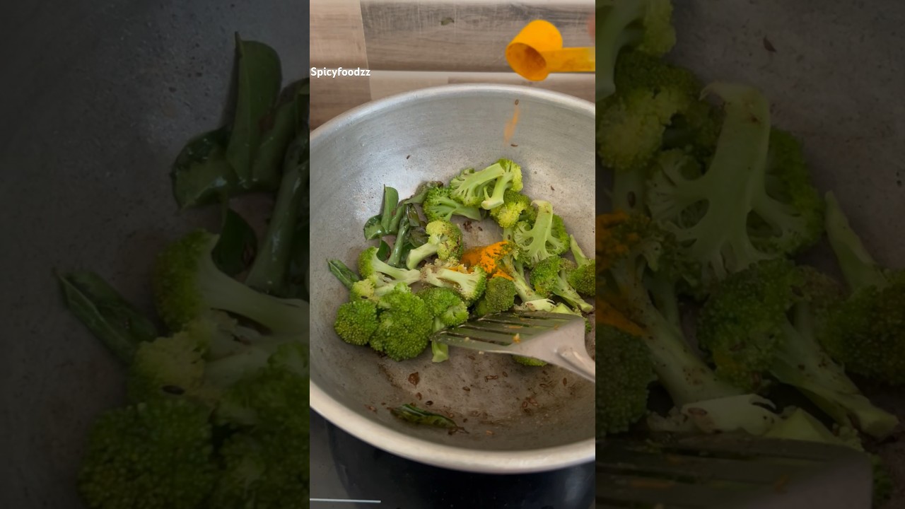 2mins recipe broccoli pepper fry #cooking #viral #brocolis