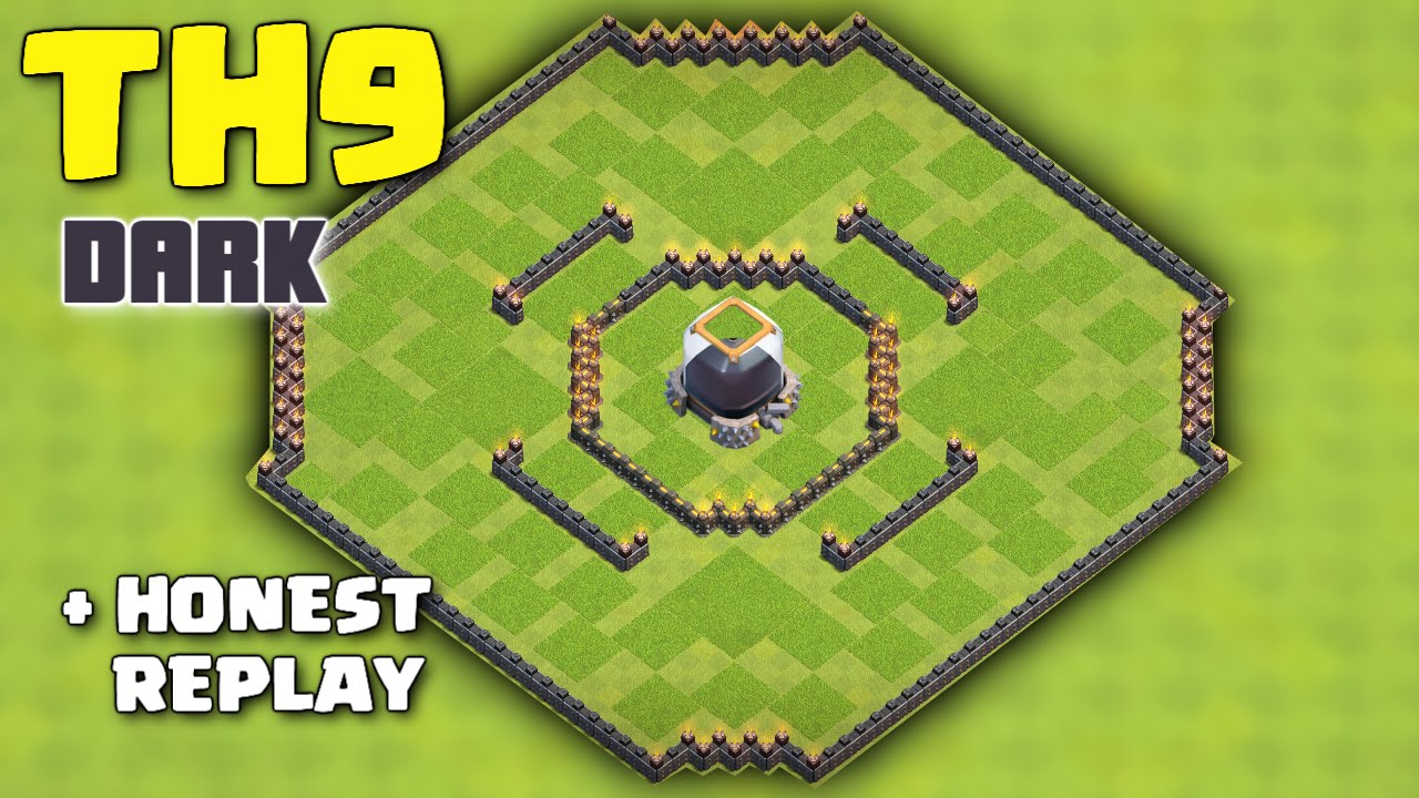 Clash Of Clans - NEW TH 9 FARMING BASE 2016 ♦ Town Hall 9 Dark Elixir Protection/Saving + Replay