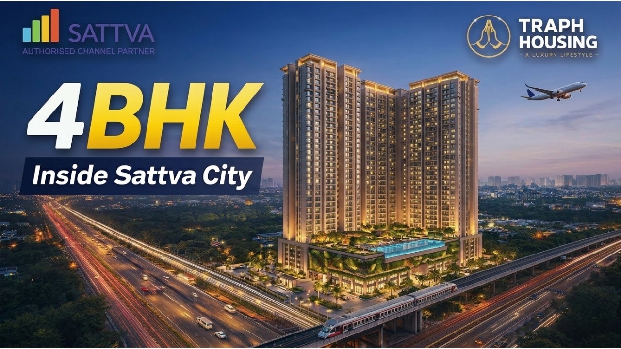 Inside Sattva 4BHK Luxury Apartment 🏡 | Near Bangalore Airport | Sattva City Premium Flat Tour