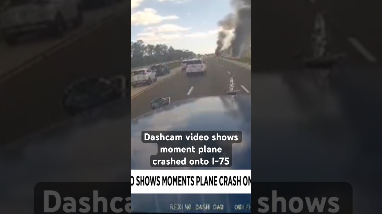 New video shows moments plane crashed on I-75 in Collier County #planecrash #florida