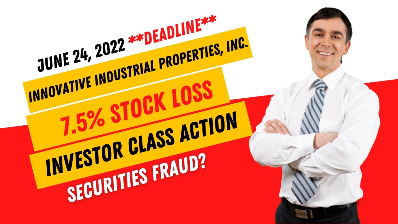 $IIPR IIPR Stock Today (#IIPR) STOCKHOLDERS Class Action Innovative Industrial Properties Alert