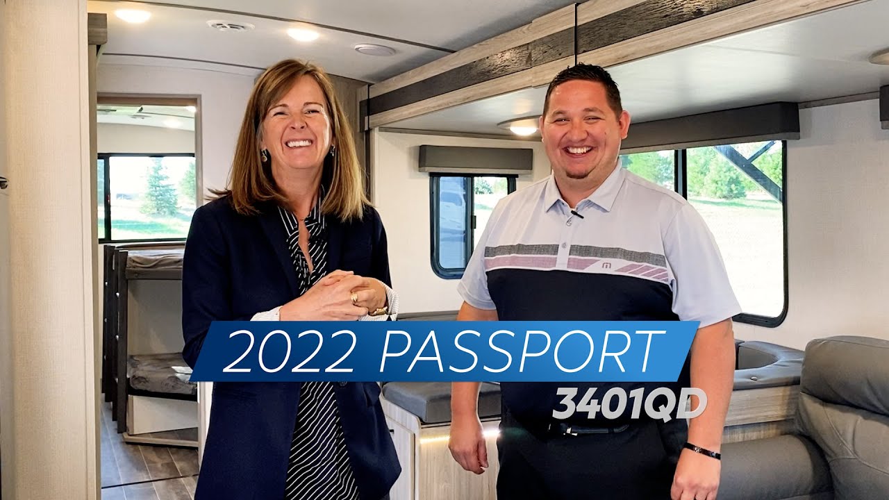 Check Out the All New 2022 Keystone Passport 3401QD – Featuring Quad Bunks and Tons of Storage!