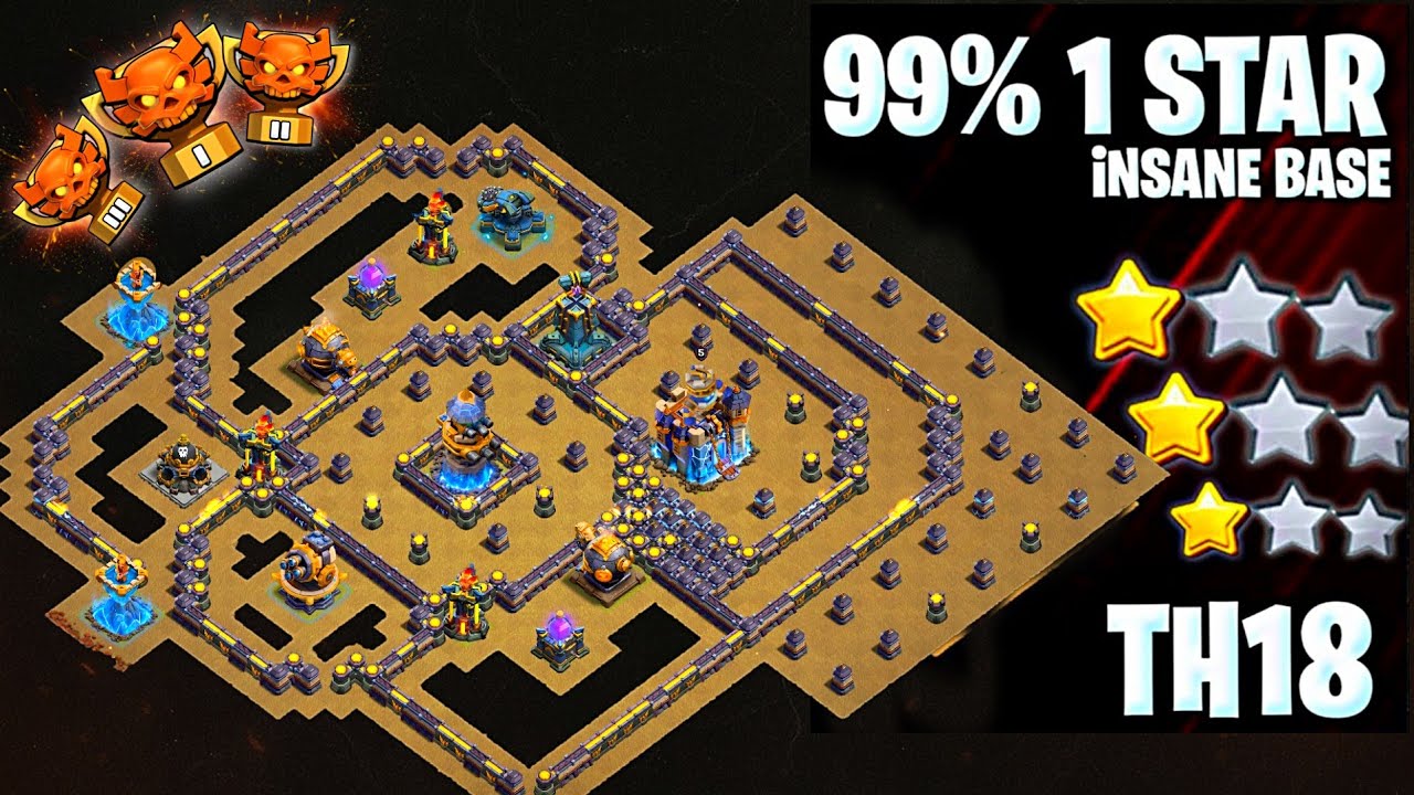 NEW Updated - ( TOP 13) TH18 only  1* STAR War Base with Link Best Town Hall 18 Base 2026 | Clash