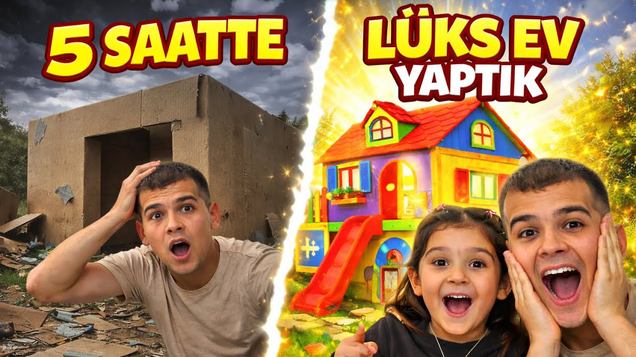 KARTONDAN LÜKS EVE! 5 SAATTE BAŞARDIK 😱