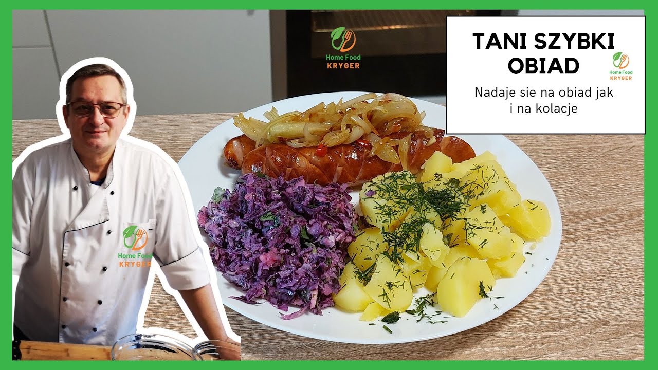 Przepyszny Pomysł na Szybki i Tani Obiad Kiełbasa z Cebulką Ziemniaki i Kapusta.