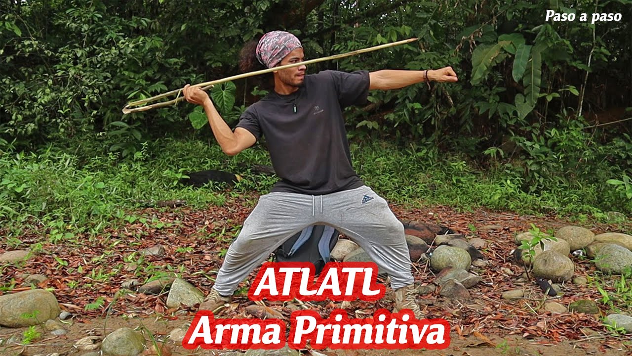 Como hacer un ATLATL o Propulsor, un arma de supervivencia PRIMITIVA