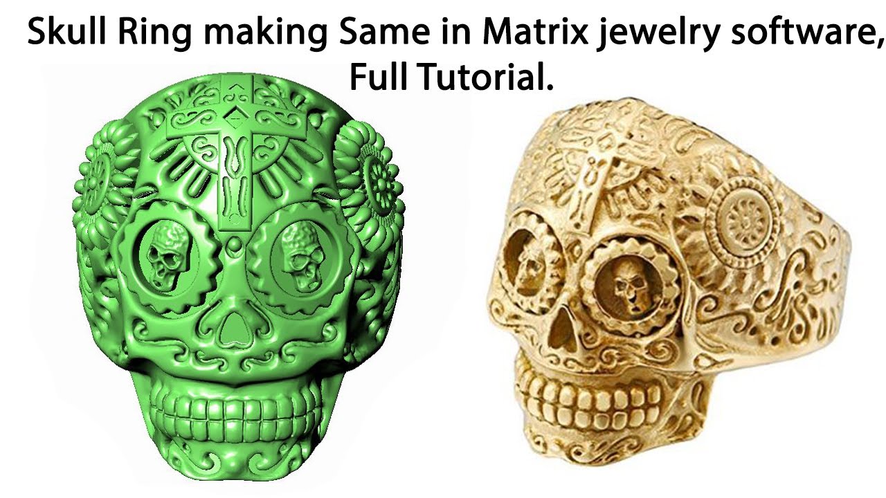 How to make a skull ring in matrix jewelry Cad software Only. Same to same like the sample.