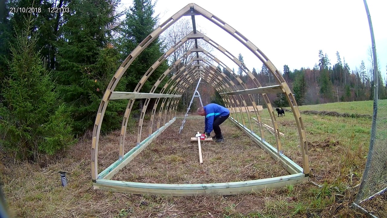 Sette opp drivhus 3x8m - Del 2