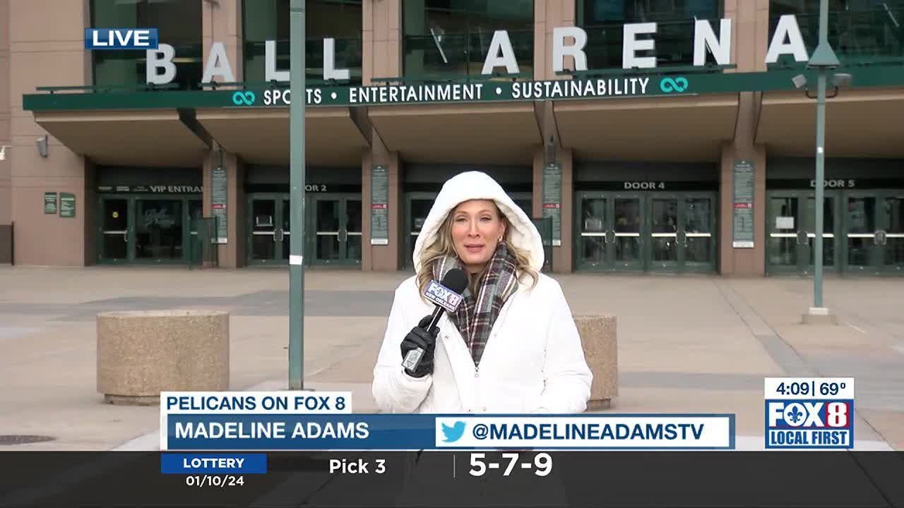 Madeline Adams previews Pelicans-Nuggets game, airing on local stations across Gulf Coast
