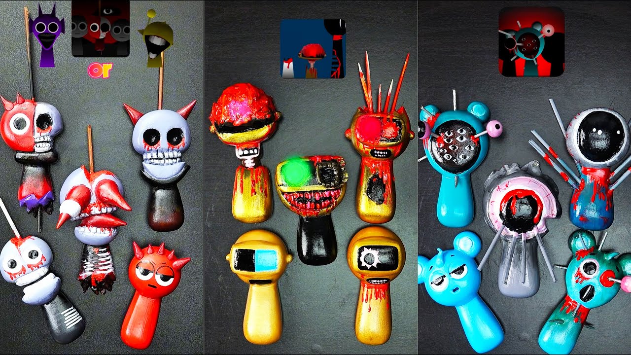 Guess the Mixed Colors Challenge 3 Collection| Sprunki Horror squishy incredibox Phase 1-10 #sprunki