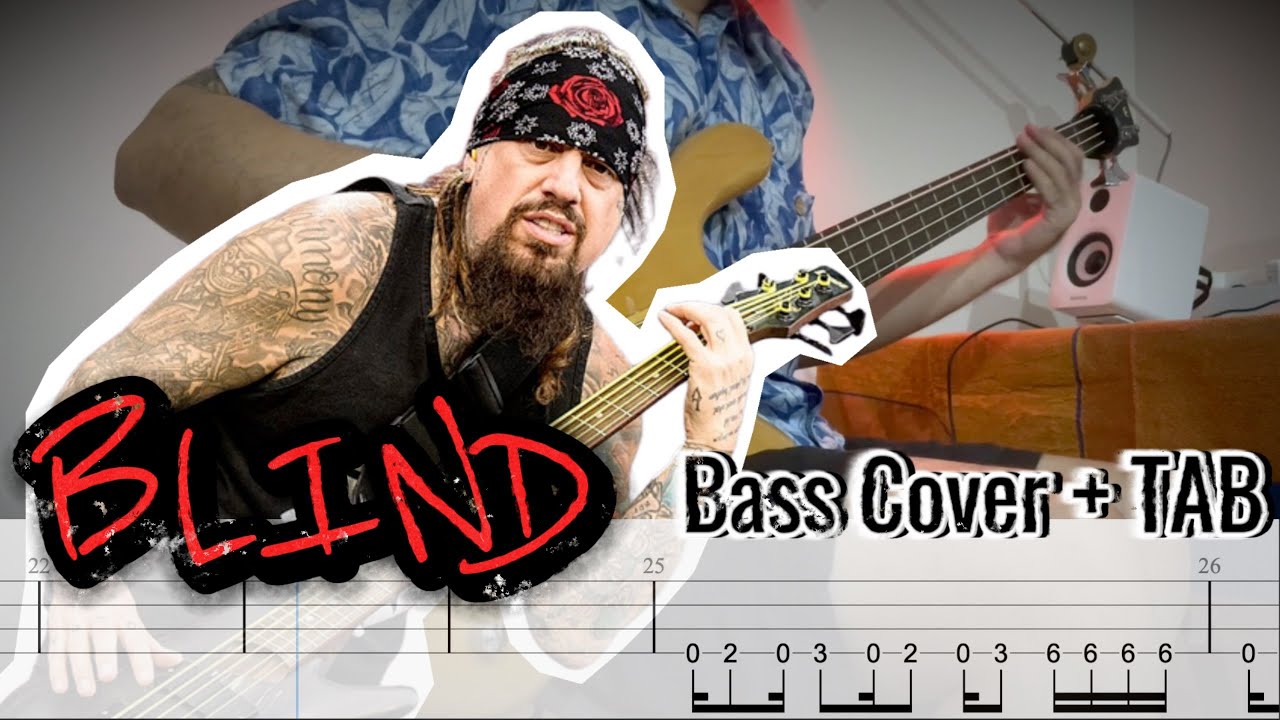 KORN - BLIND (Bass Cover + TAB)