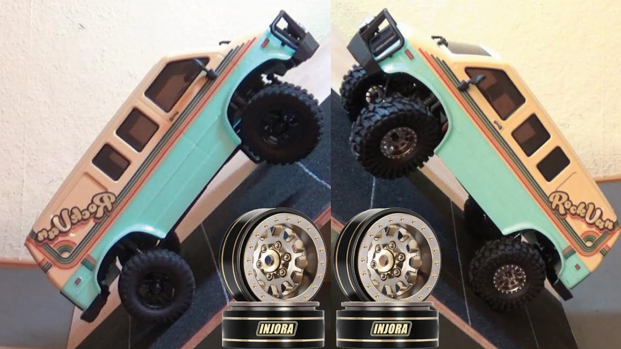 CR-18P Rock Van: Injora Brass Wheel Upgrade