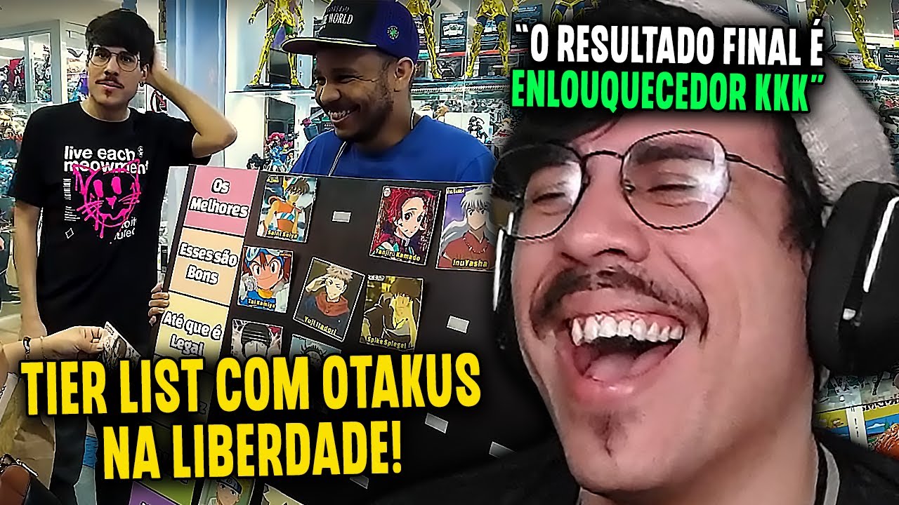 MICHI E LOAD ENLOQUECEM COM OTAKUS FAZENDO TIER LIST IRL DE PROTAGONISTA DE ANIME | Cortes do Michi