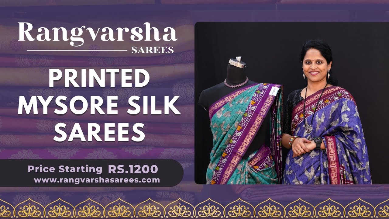 Mysore silk sarees-Rangvarsha sarees- Affordable printed mysore silk sarees-17th January 2026