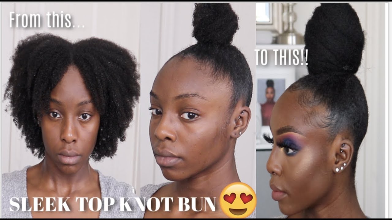 HOW TO: PERFECT SLEEK HIGH TOP KNOT BUN TUTORIAL | Natural 4c Hair