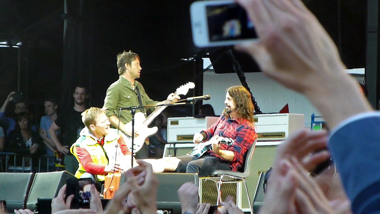 Clips from the epic show with Dave Grohl talking about his broken leg