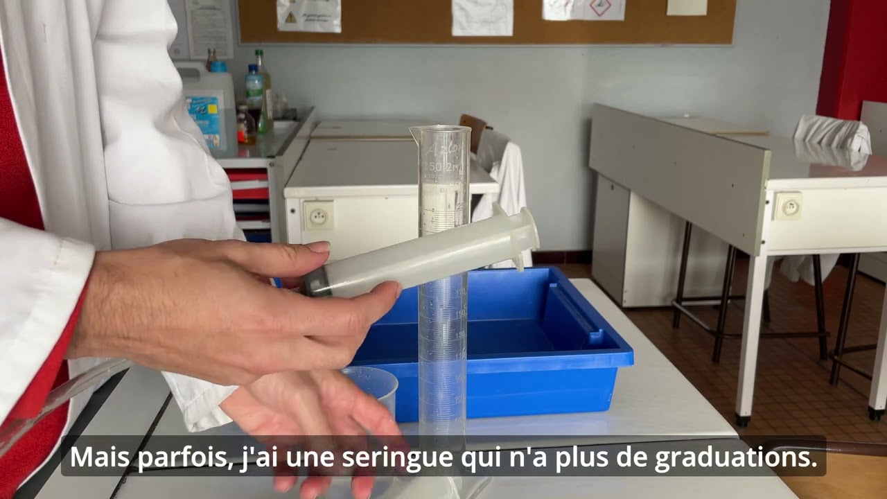 AE 6ème - Mesurer le volume d'un solide ou d'un gaz par déplacement de liquide