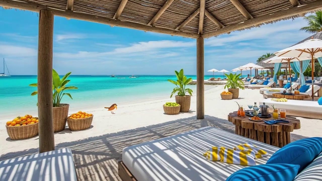 Tropical Beach Bossa Nova Vibes 🌞 Relaxing Jazz Music for Summer Terrace Chill and Seaside Escape
