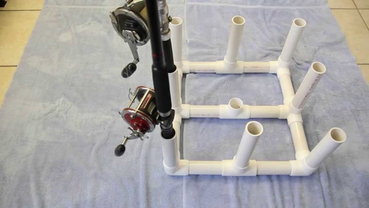 How To: Cheap PVC Multiple Fishing Rod Holder / Storage Rack For Home Or Beach