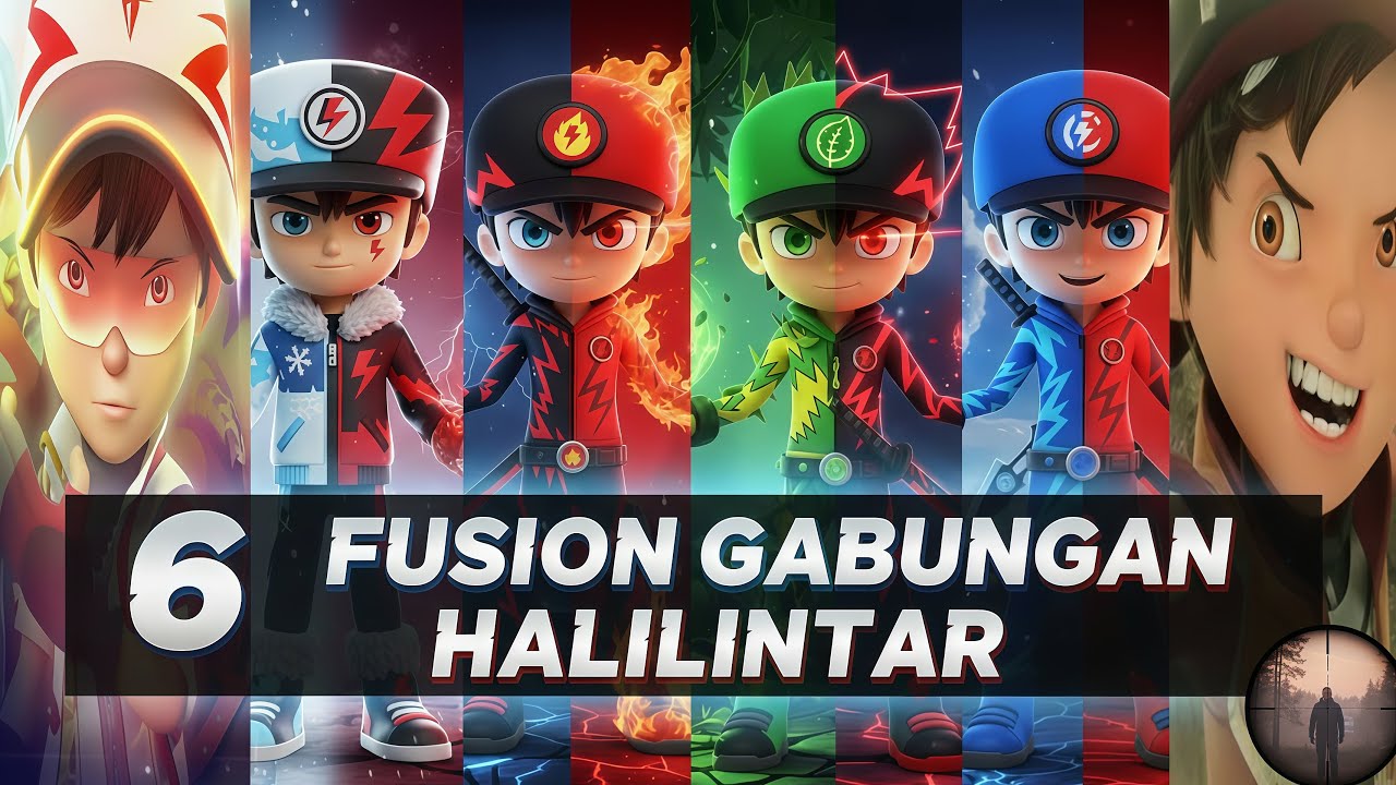 6 FUSION TERBAIK GABUNGAN ELEMEN HALILINTAR | BOBOIBOY GALAXY BAGIAN 1 #boboiboy #boboiboygalaxy