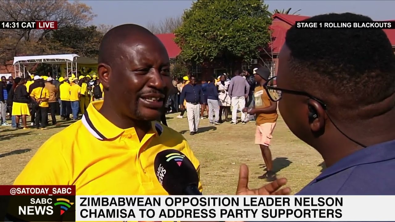 Zimbabwean opposition leader Nelson Chamisa to address party supporters