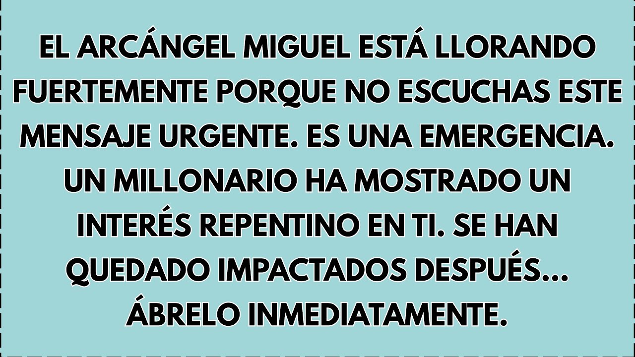 El Arcángel Miguel está llorando fuertemente porque no escuchas este mensaje urgente. ¡Emergencia!