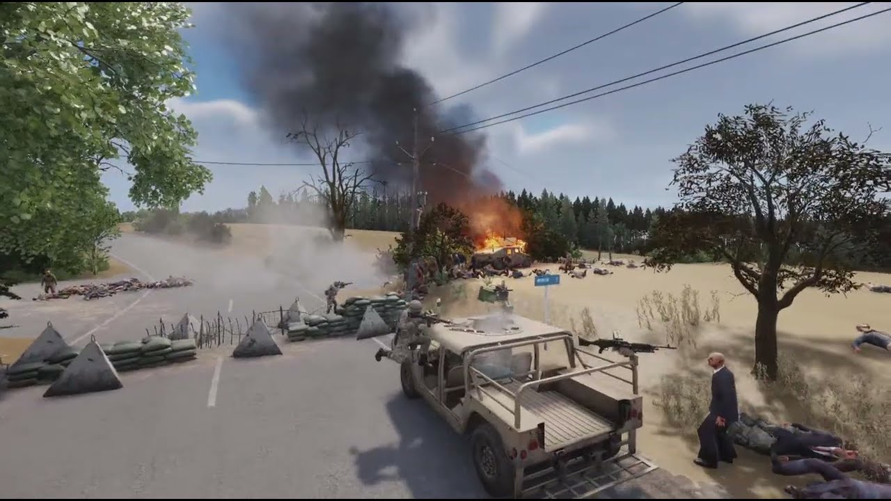 Arma Reforger US Army vs Zombies outpost defense