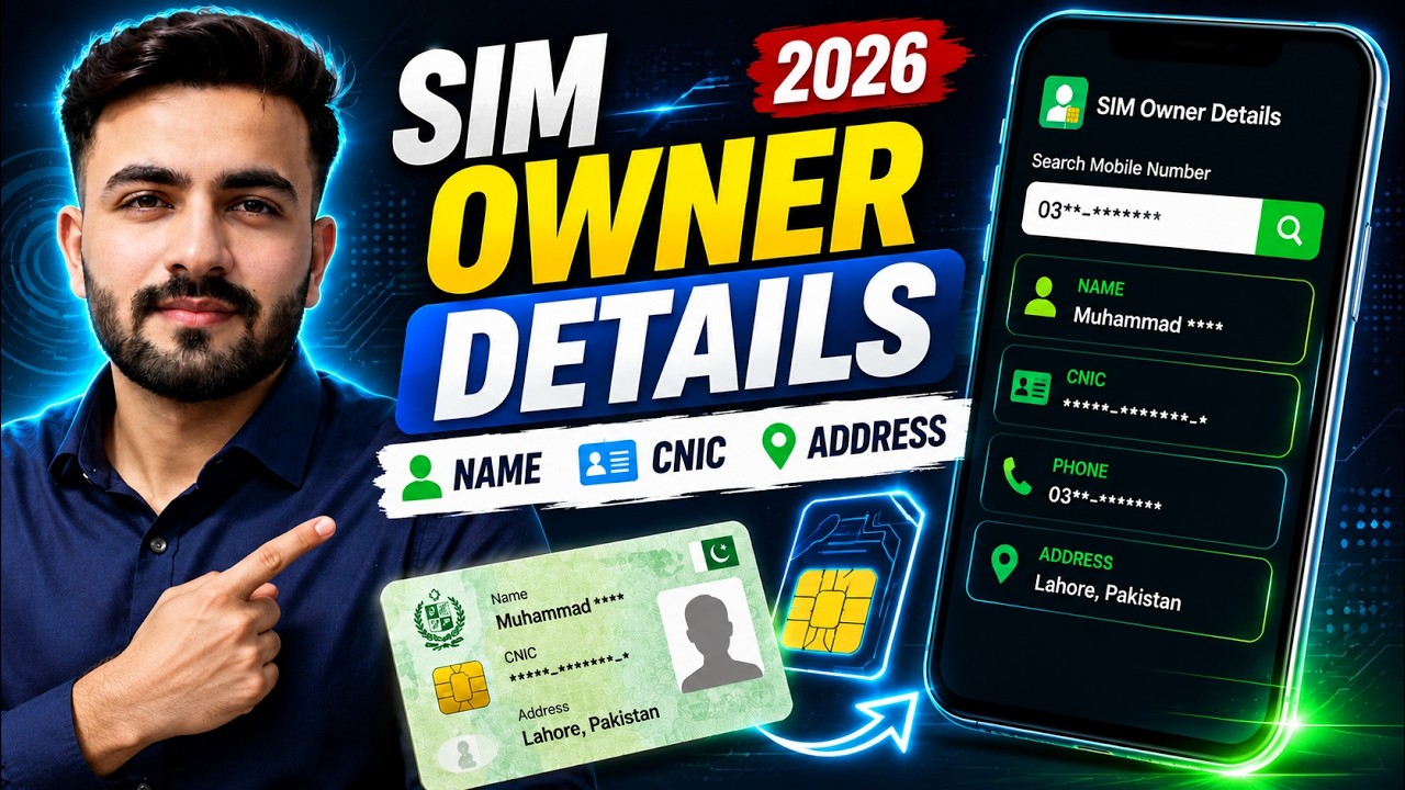 SIM Owner Details 2026 | Mobile Number Se Name, CNIC & Address Check Karein