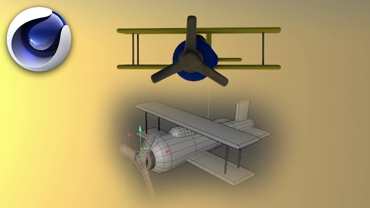 How to model and Animate a Vintage plane | Cinema 4D Tutorial