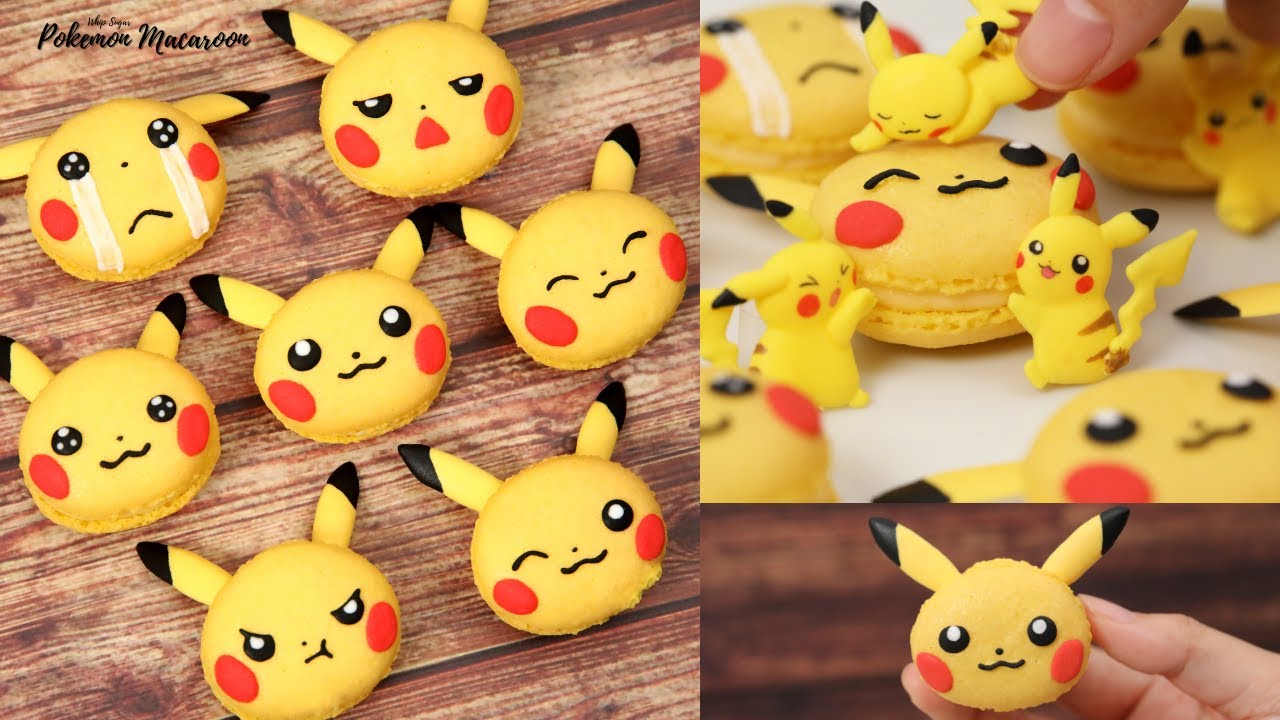【マカロン】ピカチュウのマカロン作ってみました/Pikachu macaroons/Pokémon sweets