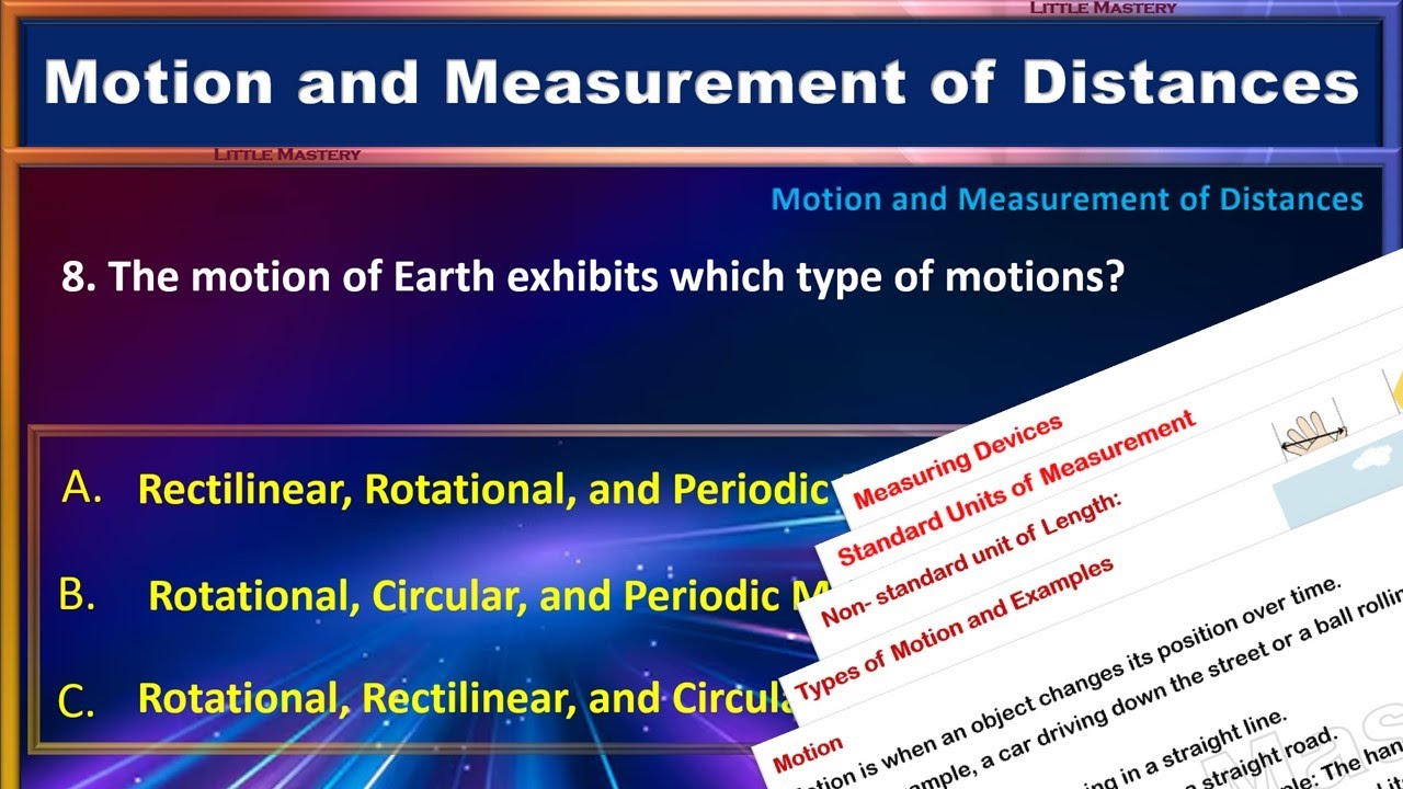 Motion and Measurement of Distances #Science #NCERT #Class6 #MCQ #Quiz #LittleMastery