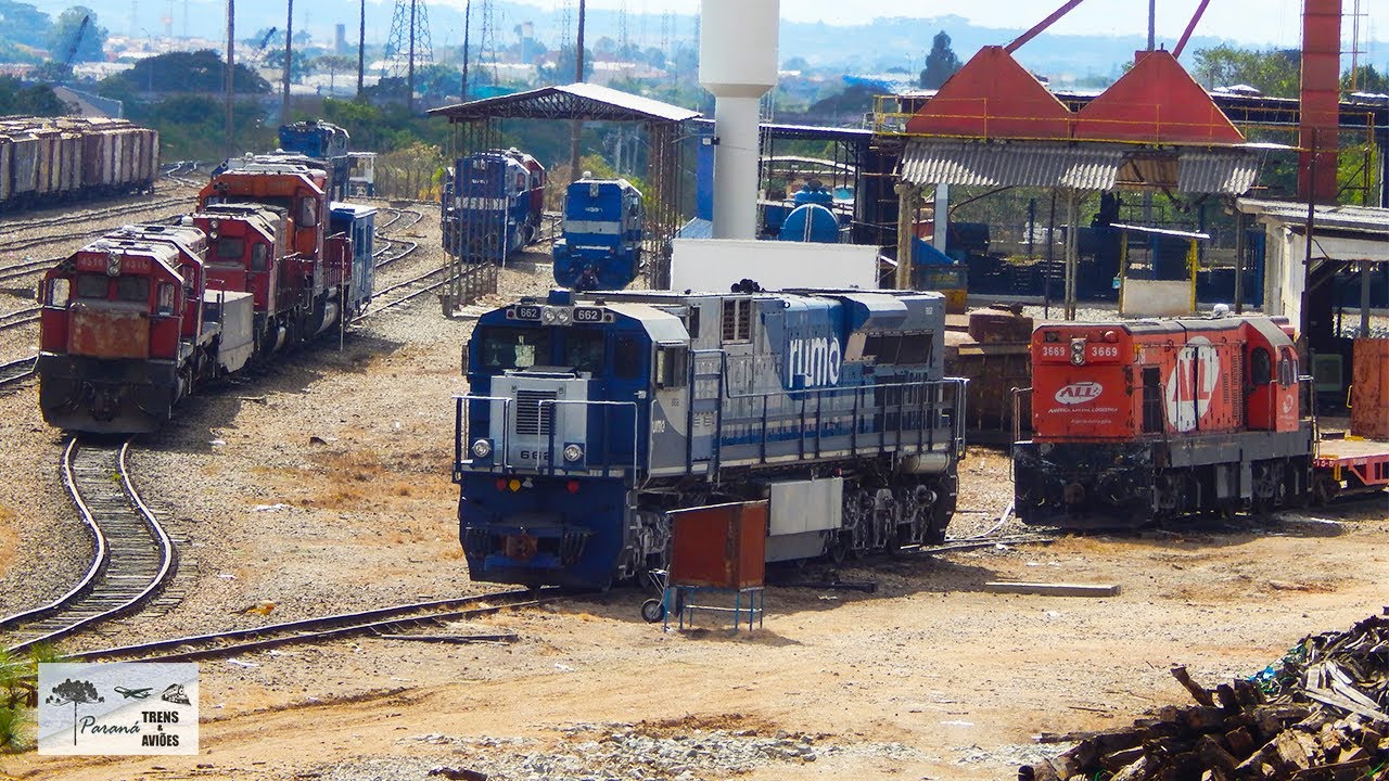 Movimentação de Trens no pátio da Estação Iguaçu, Curitiba PR, maio de 2020 