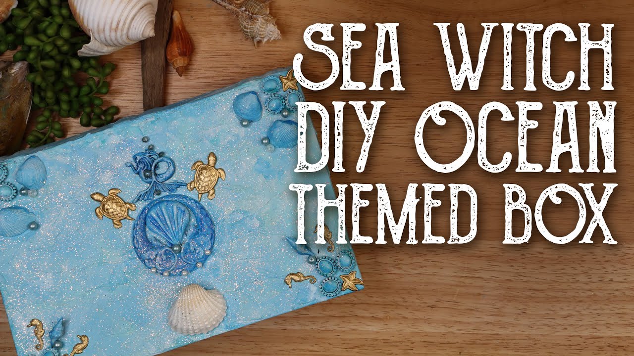 DIY Witchy Décor - Ocean-themed Box - Water Witch Altar, Sea Witch Aesthetic - Magical Crafting
