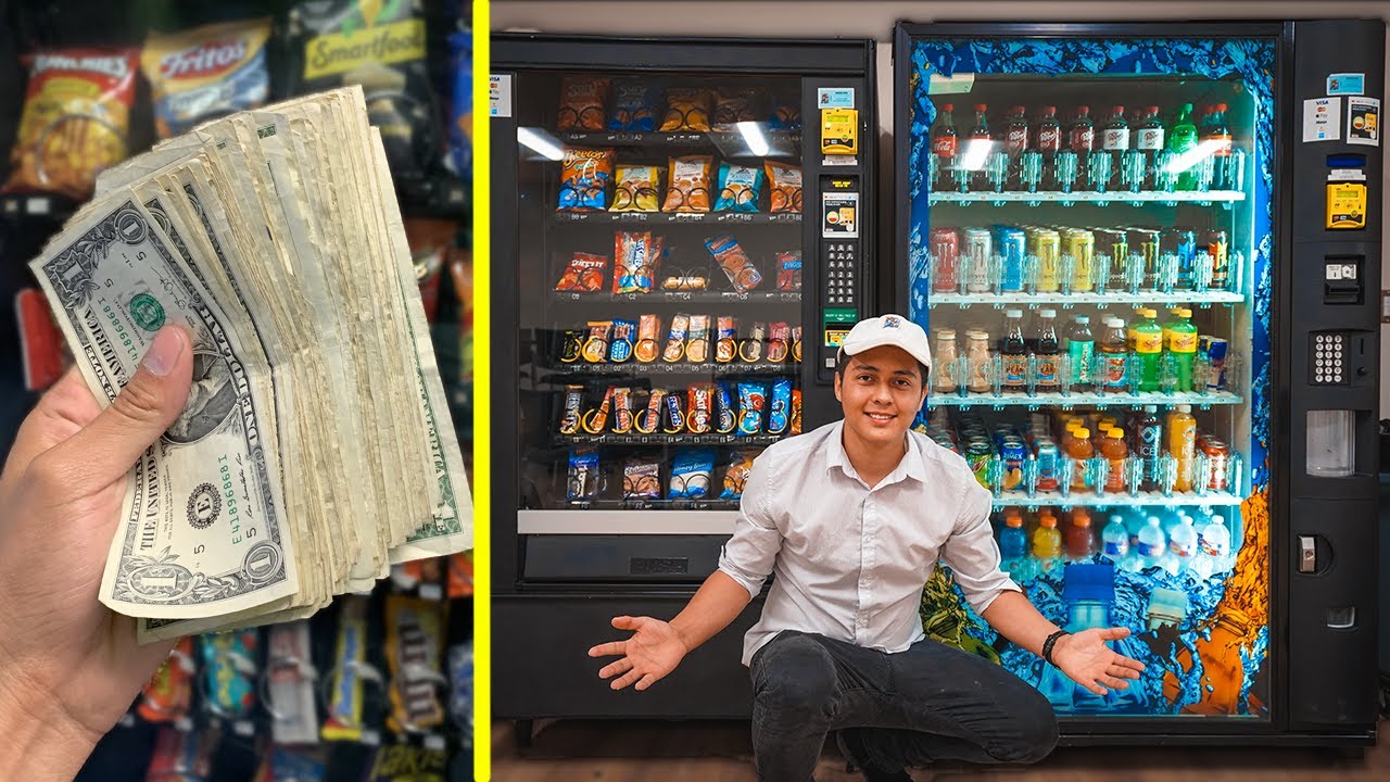 Collecting MONEY From My 2 Vending Machines!! (New Location)