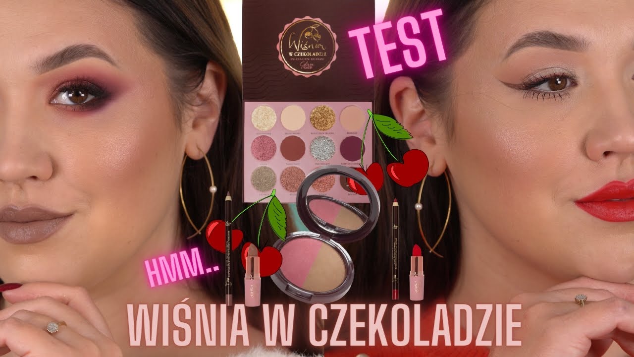 WIŚNIA W CZEKOLADZIE || TEST kolekcji || Glamshop ||  2 MAKIJAŻE | ..znowu TO SAMO ? 😏