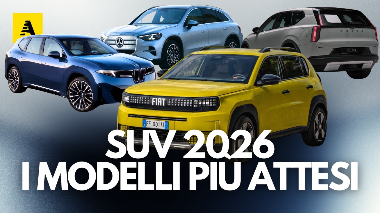 Novità SUV 2026: Fiat Giga Panda, Volvo EX60, BMW iX3. Tutti i modelli DA NON PERDERE
