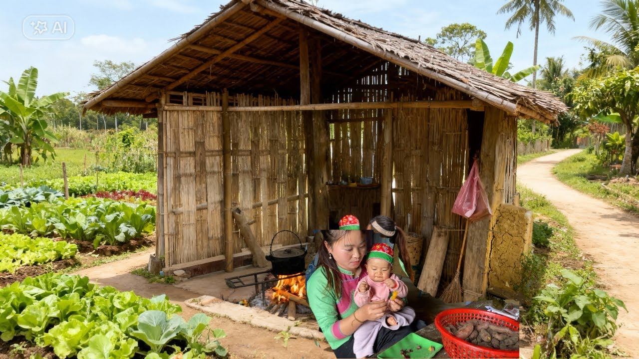 Single Mother Survives Alone in the Mountains, Raising Her Child on Potatoes