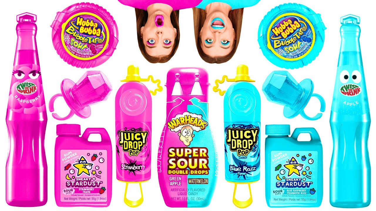 Розовая Еда vs Голубая Еда Челлендж